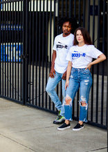 Load image into Gallery viewer, OG RucciL👀K T-shirt &quot;Positive Vibes Only&quot; - White/Blue
